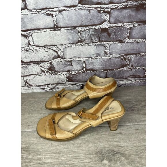 Beautifeel Brown Leather Casual Heel Strappy Sandals Women’s Sz 41EU/10.5M US - Picture 1 of 16
